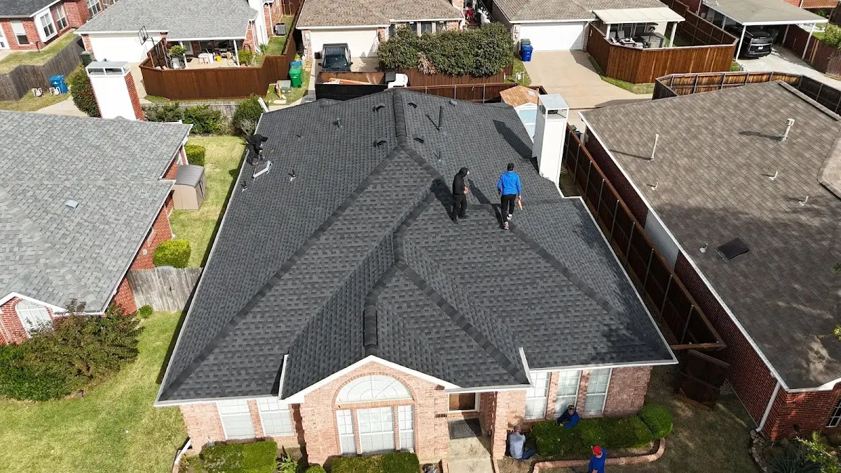Slate & Tile Roof Repair work in progress on a Grandview property